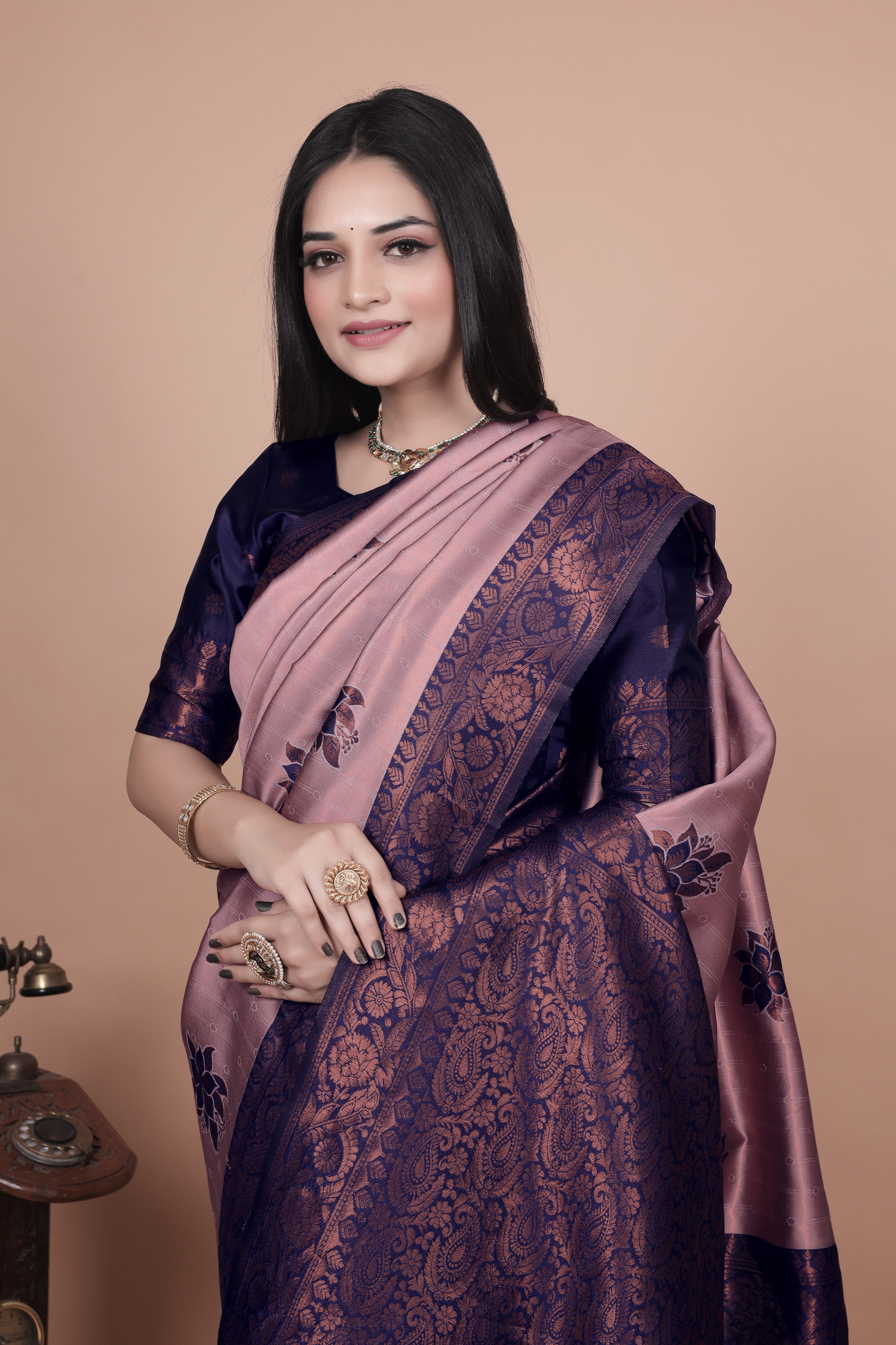 Banarasi Silk Saree with Lotus Motifs with 8 color option 🌺✨
